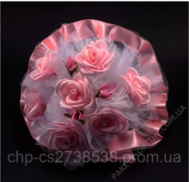 Свадебный букет-дублер для невесты розовый - фото 3 - id-p729745452