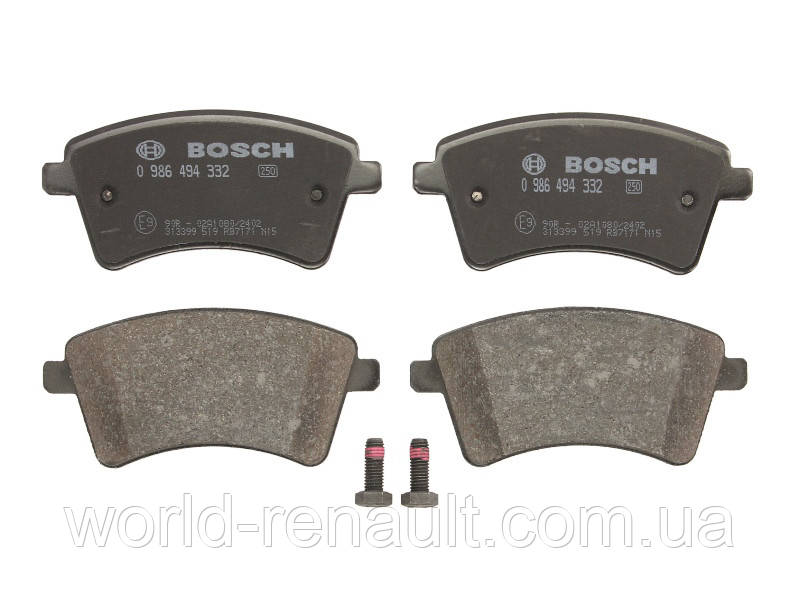 Комплект передних тормозных колодок на Рено Кангу 2/ BOSCH 0986494332 ...