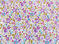 Відріз тканини бузкові квіточки 48 х 50 см.