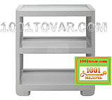 Взуттєва пластикова полку Ротанг, світло-сіра, 3 яруси, фото 8