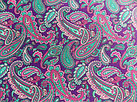 Відріз тканини східні візерунки на фіолетовому 50 х 49 см.