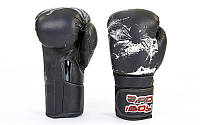 Перчатки боксерские FLEX на липучке BAD BOY SPIDER (р-р 10-12oz, черный-белый)