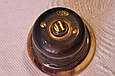 Ретро кнопка звонка  порцелянова Artlight  Бронза фурнітура бронза, хром, фото 2