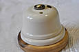 Ретро кнопка звонка  порцелянова Artlight  біла, фурнітура бронза, хром., фото 2