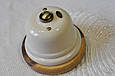 Ретро кнопка звонка  порцелянова Artlight  біла, фурнітура бронза, хром., фото 8