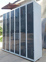 Шафки для зберігання спецодягу бу. Металеві шафки для одягу б/у.