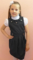 Шкільний сарафан для дівчинки "Патик" чорний, розміри ,30 - 40