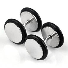 Тунель-обманка (хір. сталь, сріблястий з гумками)