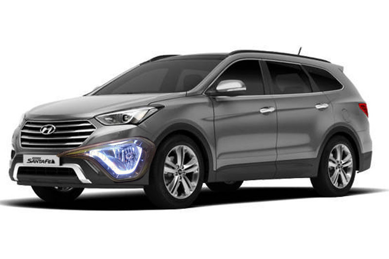 Hyundai Grand Santa Fe — встановлення ДХО з функцією повороту в ПТФ