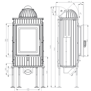 Камінна топка NORDFLAM HORN PANORAMA DECOR, фото 2