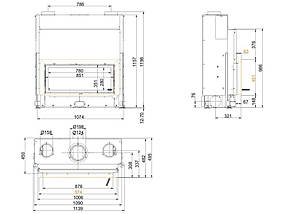 Камінна топка Brunner Architektur-Kamin 38/86k з гільйотиною, фото 6