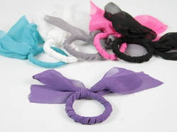 Гумка для волосся Бантик Однотонний 6 кольорів / Гумка для волосся Бантик Однотонний 6 кольорів 12x4x1 см
