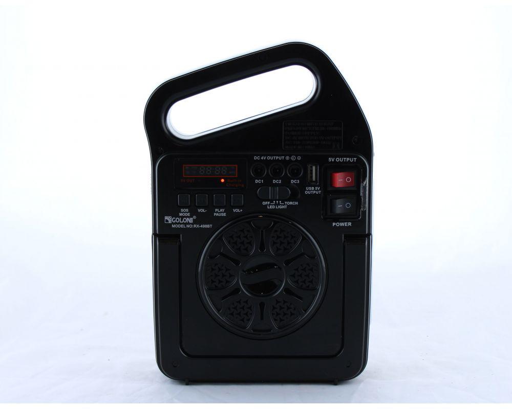 Радіо GOLON RX 499BT із сонячною зарядкою/MP3/Bluetooth/ліхтар/TF slot і USB роз'єм