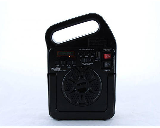 Радіо GOLON RX 499BT із сонячною зарядкою/MP3/Bluetooth/ліхтар/TF slot і USB роз'єм, фото 1