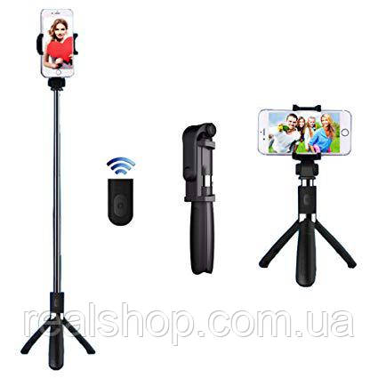 Трипод селфи Selfie Stick Tripod L01 (с пультом) - фото 5 - id-p730291873