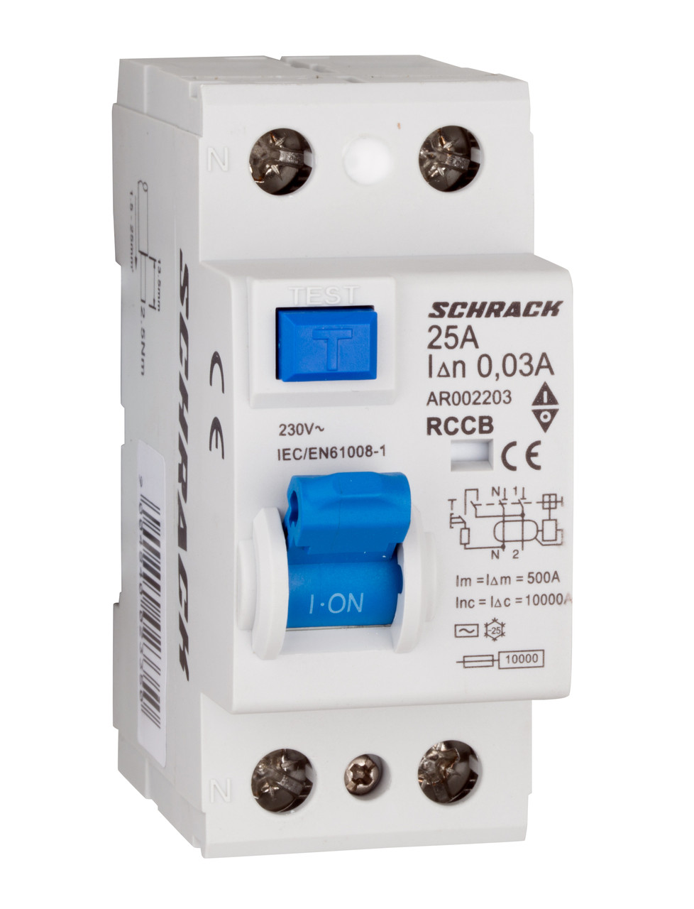 УЗО 10кА 2P 25А/30мА тип AC Schrack, фото 1