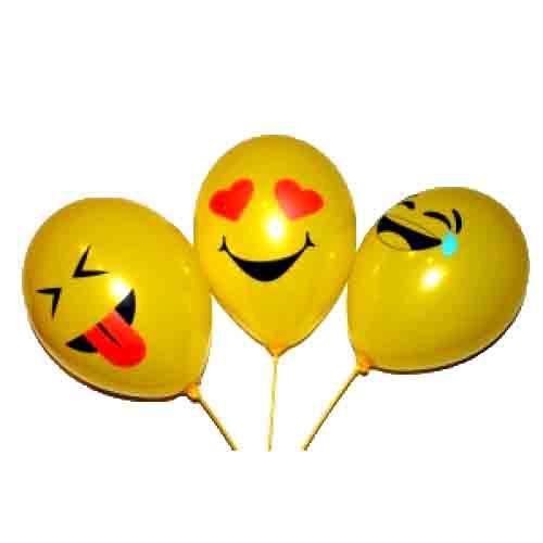 Повітряні кулі "Смайли Веселі жовті" 12" (30 см) пастель В упак: 100 шт ТМ "Gemar"