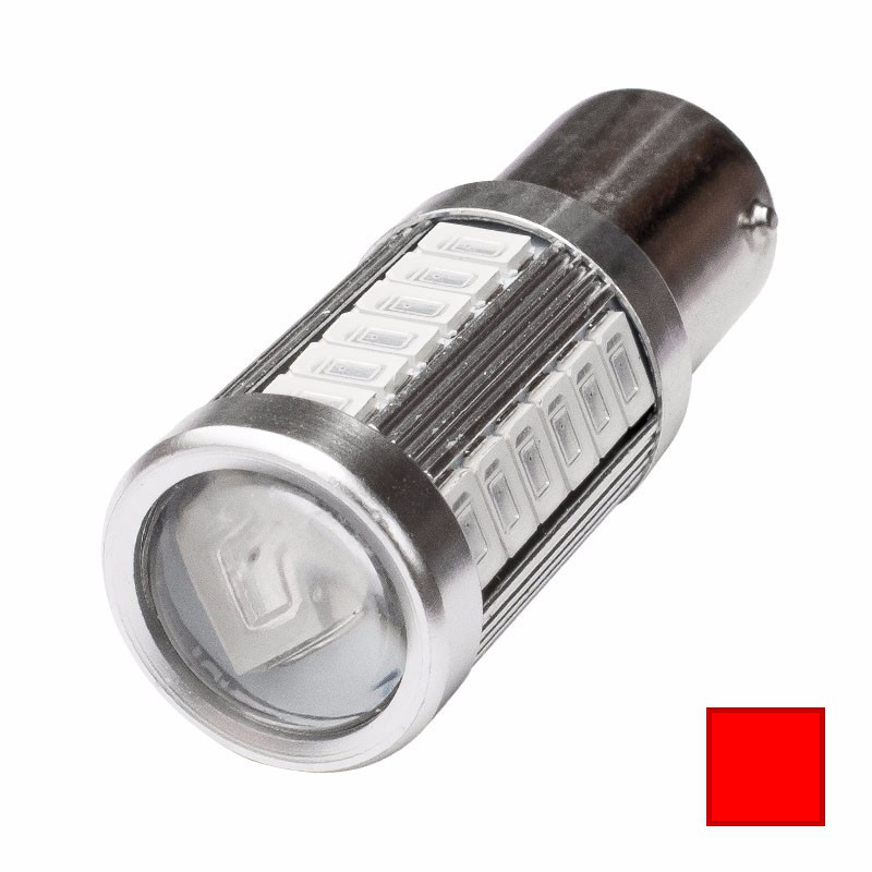 LED лампа Inovation Lab BAY15D 12V червона