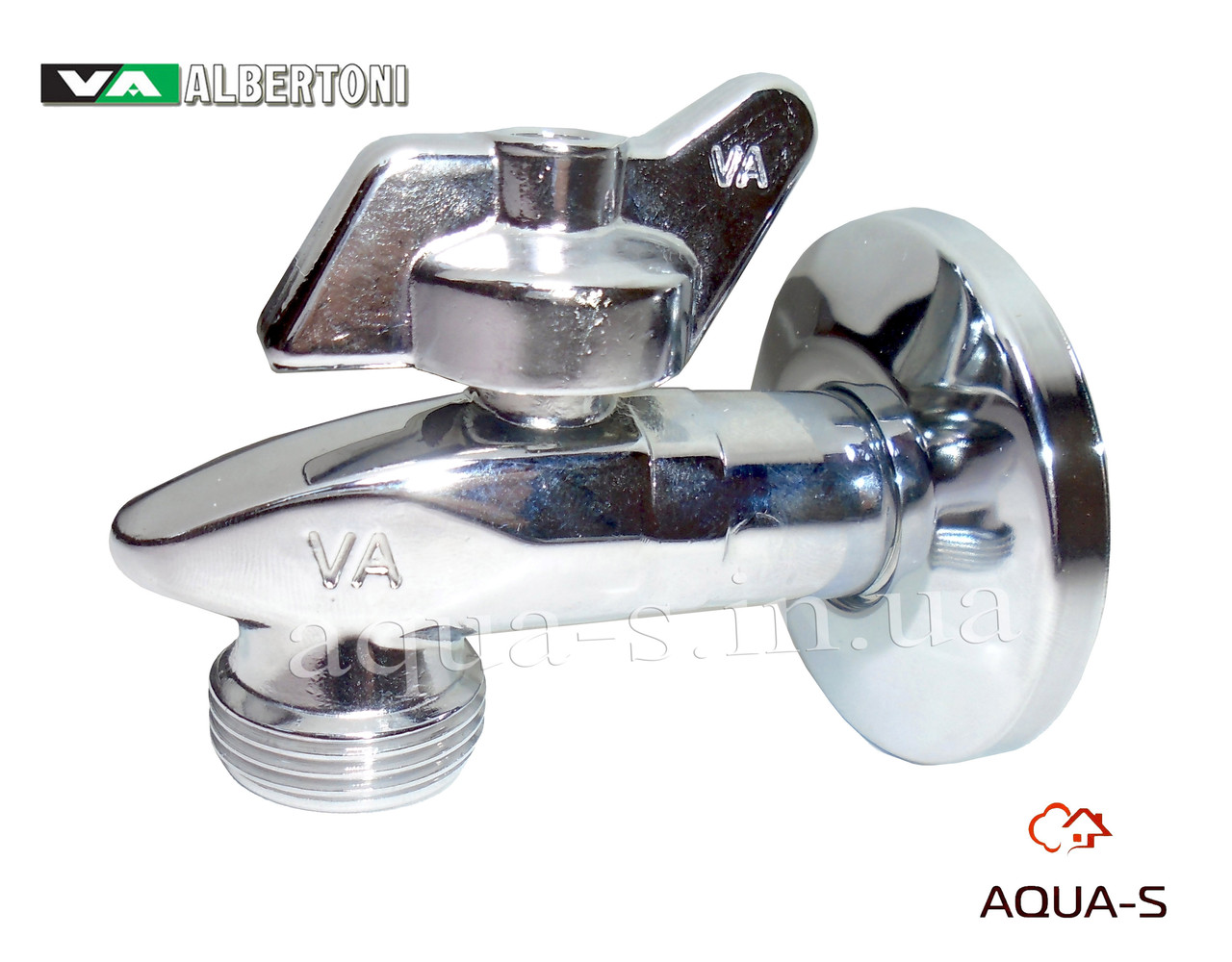 Кран кутовий Albertoni Squalo DN 1/2'x3/4" (для сантехприладів) Італія