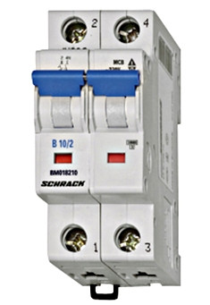 Автоматичний вимикач 4.5 кА 2P 32A х-ка B Schrack, фото 1