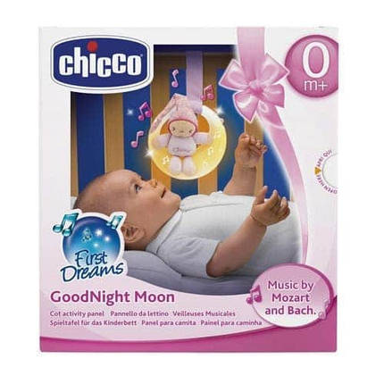 Іграшка музична на ліжечко Chicco Good night Moon Рожевий (02426.10), фото 2