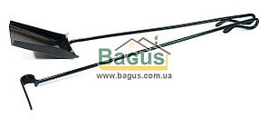 Кочерга та совок — набір для каміна та мангала, пруток із круглим перерізом, ручка для підвішування