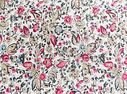 Відріз тканини вишневі квіти 50 х 48 см.