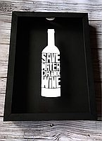 Копилка для винных пробок Drink Wine 36x27х5 см Черная