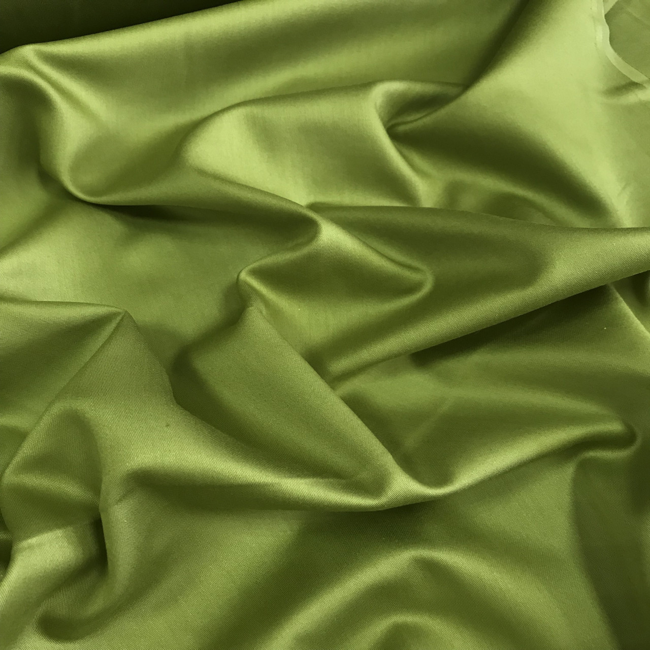 Сатин оливковий мерсеризований (ТУРЦІЯ шир. 2,4 м) (SAT-N-0053), фото 1