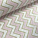 Бавовняна тканина (ТУРЦІЯ шир. 2,4 м) зигзаг рожево-білий із золотим глітером (R-FR-0129), фото 2