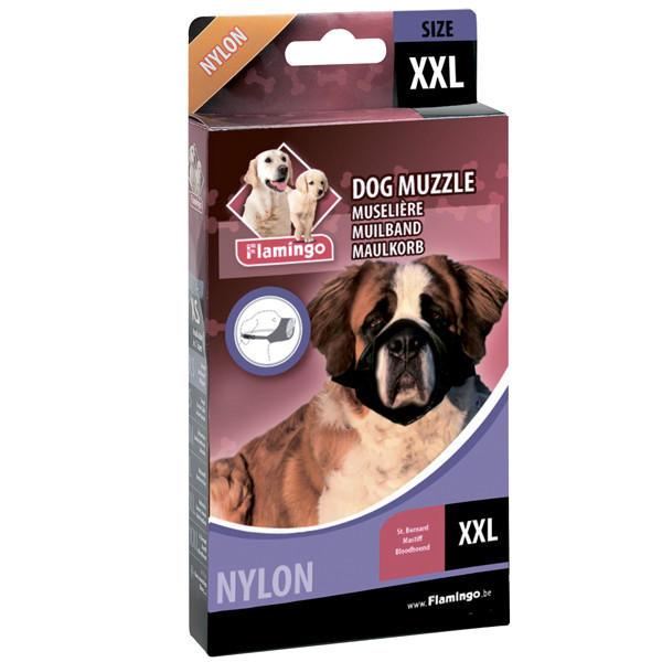 Намордник для собак Karlie-Flamingo MUZZLE (сенбернар, мастиф, бладхаунд) нейлон, розмір XXL., фото 1