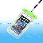 Водонепроникний чохол для смартфона Aqualight світний зелений, фото 3