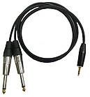 Шнур шт.3,5 стерео-2 шт. 6,3 моно