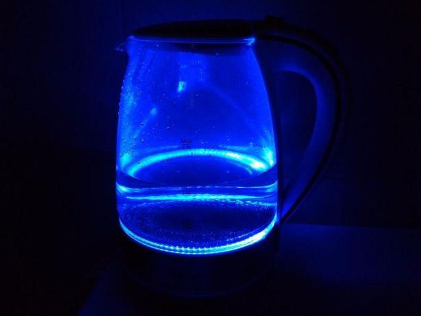 Электрочайник стекло Витек Германия LED подсветка чайник 2400Вт ER 187 RT - фото 3 - id-p730629777