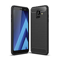 Чохол Carbon для Samsung A6 2018 / A600 бампер оригінальний Black