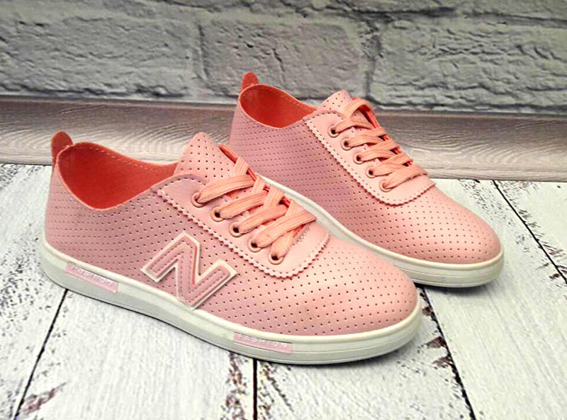 Кроссовки стильные женские New Balance розовые/салатовые NB0008 - фото 2 - id-p730641747