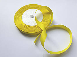 Тесьма лента репсовая Стрічка репсова 13мм ( 22 метри в рулоні) жовта
