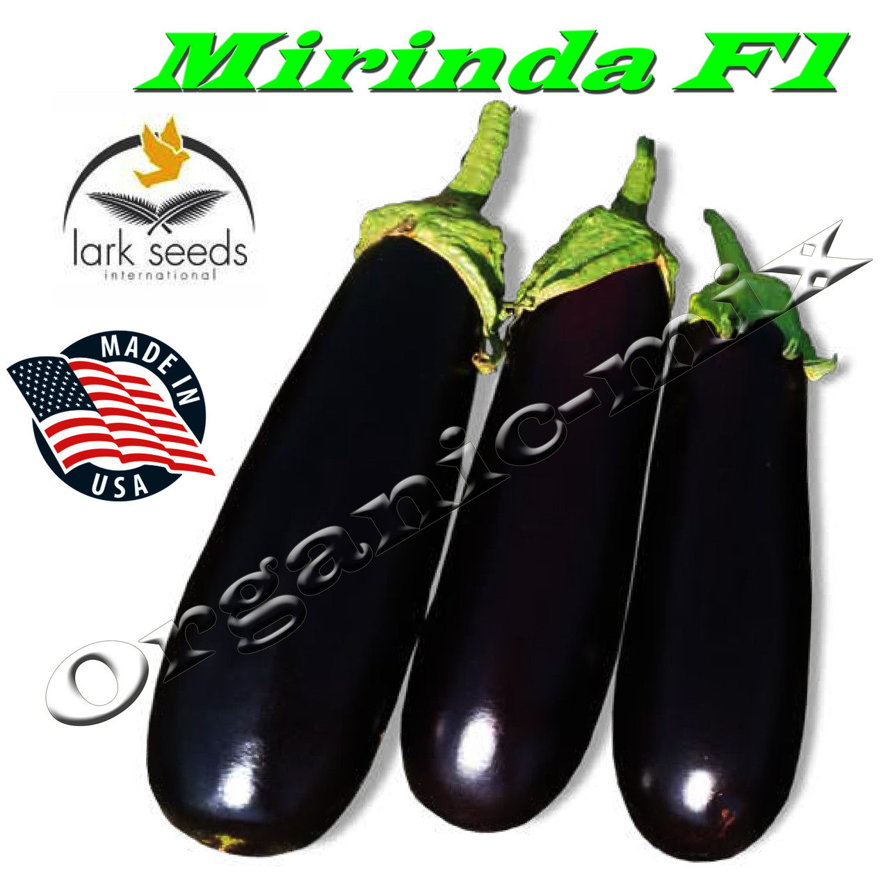 Баклажан ультра-ранній МІРІНДА F1 / MIRINDA F1, ТМ Spark Seeds (США), паковання 1000 насіння