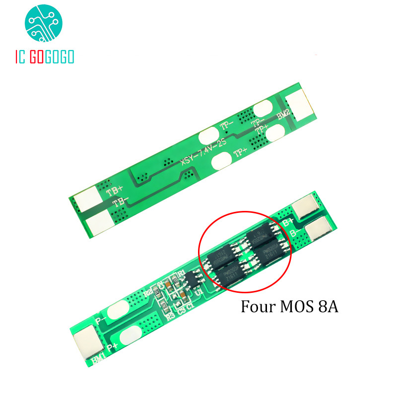 BMS PCM 2S 8А 7.4 V 8,4 V Контролер заряду/розряду плата захисту Li-Ion 18650