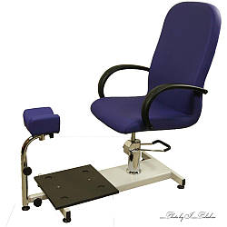Педикюрне крісло на гідравліці регульована підставка-пуф для однієї ноги ZD900