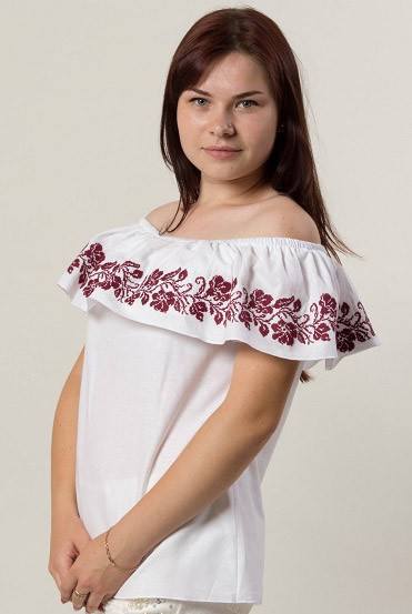 Вишиванка Квіткові коралі розмір XL