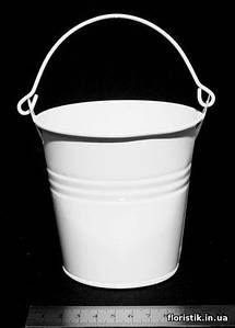 Відерце декоративне 10 х 10 см. БІЛЕ