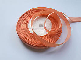 Тесьма лента репсовая Стрічка репсова 13мм ( 22 метри в рулоні) персикова