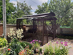 Купить беседку с мангальной зоной в порошковой окраске от "ПК "ОГОНЬ ...