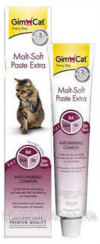 GimCat (Джимкет) Malt-Soft Extra - паста для виведення шерсті,50гр, фото 1