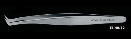 Пінцет для нарощування вій Staleks Pro Expert 40 Type 12, фото 1