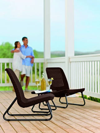 Комплект садових меблів Keter Rio patio set, віскі коричневий, фото 3