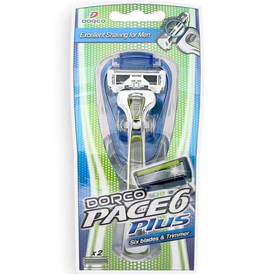 Станок для гоління DORCO PACE 6 Plus (SXA 5000), 2 картриджа D0012