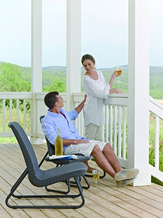 Комплект садових меблів Keter Rio patio set, графіт, фото 3