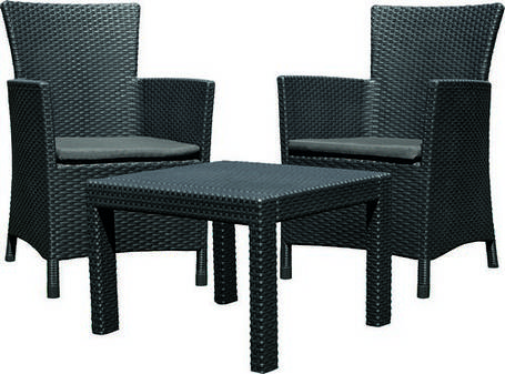 Комплект садових меблів Keter Rosario balcony set, графіт - прохолодний сірий, фото 1